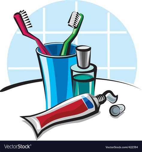 Toothpaste And Toothbrush Royalty Free Vector Image