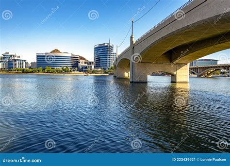 Downtown Tempe From The Mill Avenue Bridge Stock Image Image Of
