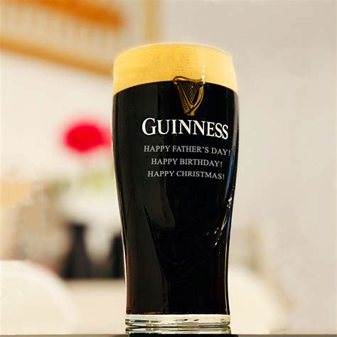 Glassware Beer Glasses 440 Millilitres Official Guinness Glass Embossed