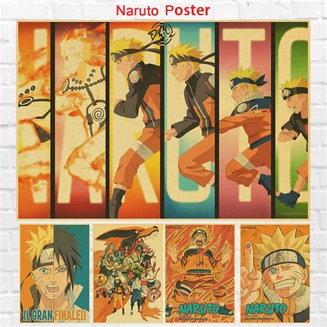 Anime Uzumaki Naruto Vintage Poster Retro Poster Painting Home Room