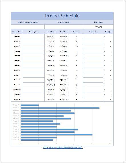 10 Free Project Schedule Templates Free Template Downloads