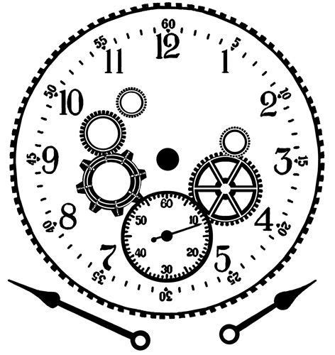Image Result For Steampunk Clock Face Stencil Clock Face Clock