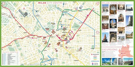Milan Tourist Attractions Map Tourist Attraction Italy Map