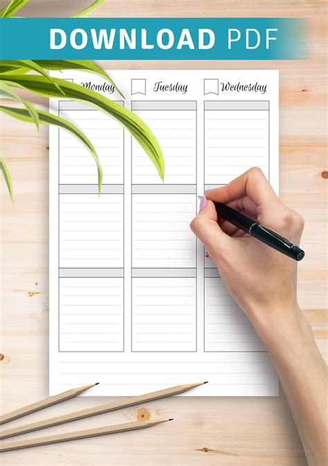 download printable undated weekly schedule pdf
