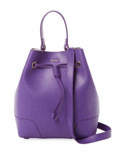 Furla Leather Stacy S Bucket Bag In Purple Lyst