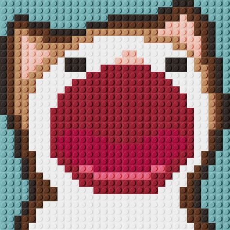 Pop Cat Meme Pixel Art Brick Mosaic Pop Cat Cat Memes Pixel Art