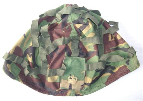British Army Woodland Dpm Mk6 Helmet Cover Majors Rank Patch Sewn On