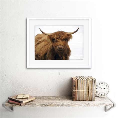 Nature Highland Cow Scotland Farm Framed Wall Art Print Ebay