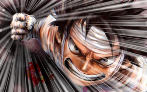 Monkey D Luffy One Piece Battle Artwork Close Up 2880x1800