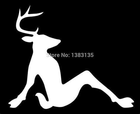 Wholesale 50 Pcslot 8 Colors Deer Mud Flap Girl Funny Car Sticker For
