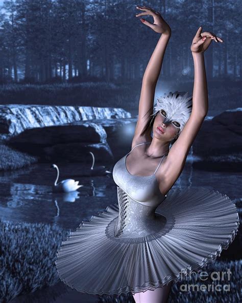 Swan Lake Odette And Swans Digital Art By Fairy Fantasies Fine Art America