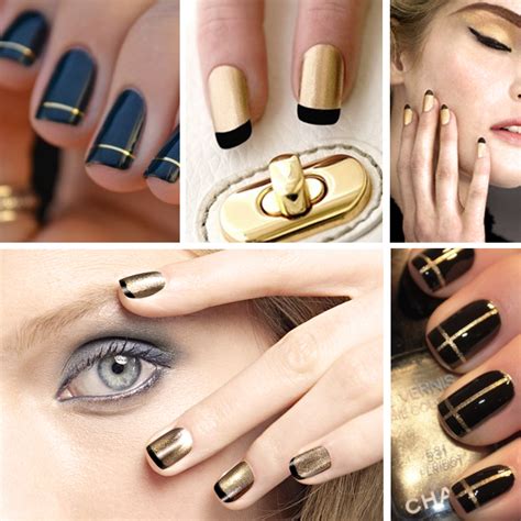 Nail Art Inspiration Black And Gold Manicures Love Maegan