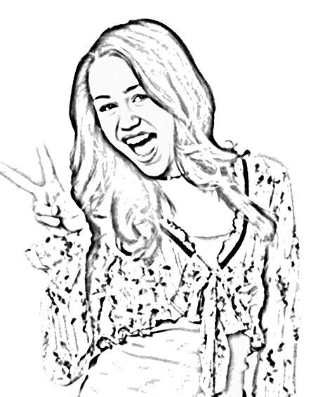 Miley Cyrus Coloring Pages