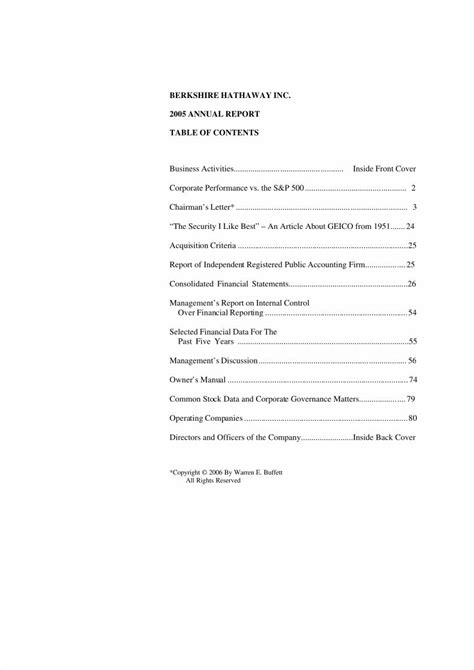 Pdf Berkshire Hathaway 2005 Annual Report Dokumentips