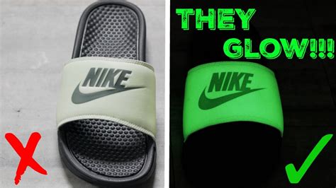 Custom Glowing Nike Slides Satisfying Youtube