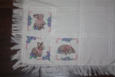 Huge sale on counted cross stitch baby now on. Bunny Counted Cross Stitch Baby Blanket | Etsy