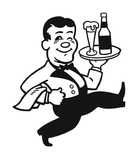 600 Waiter Carrying Drinks Stock Illustrations Royalty Free Vector