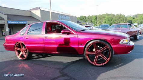 WhipAddict: Kandy Red Wine 95' Chevy Caprice on Rose Gold ...