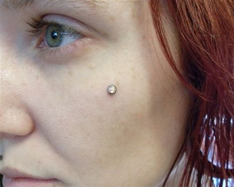 Extreme To Mainstream Cheek Piercing Pictures Dermal Piercing