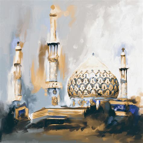 Painting 688 2 Bahman Mosque Painting By Mawra Tahreem