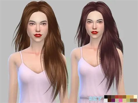 The Sims Resource Hair Mnik By Skysims Sims Hairs