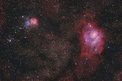 Trifid And Lagoon M20andm8 From Drassa Astrophotography By Michael