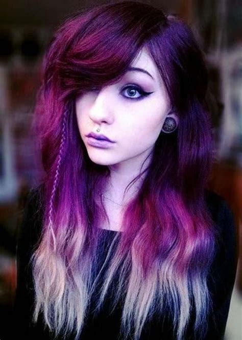 Pin By Erin Northcutt On Purple Hair On Black Hair Hair Styles