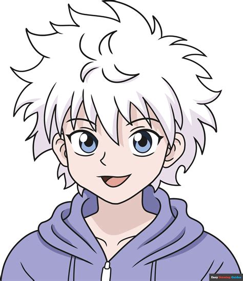 How To Draw Killua Zoldyck From Hunter X Hunter Really Easy Drawing