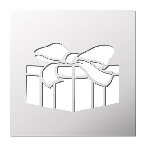 Pochoir Cadeau | Pochoirs imprimables gratuits, Pochoir, Pochoir noel