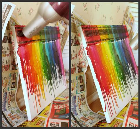 How To Make Rainbow Melted Crayon Art