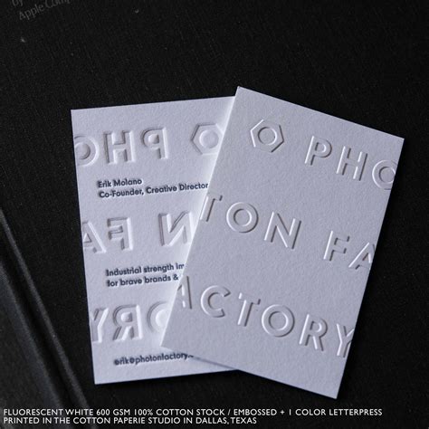 We are three printmakers in a tiny shop providing affordable, beautifully designed letterpress printed goods to customers all over the world. LETTERPRESS BUSINESS CARDS - Cotton Paperie Letterpress