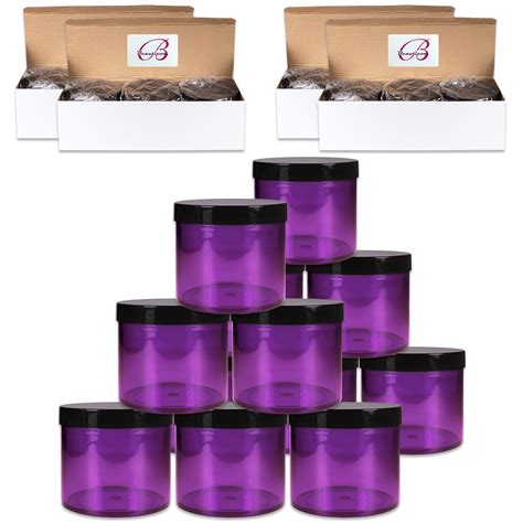 10oz300g300ml High Quality Acrylic Leak Proof Purple Container Jars