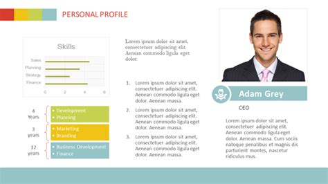 Personal Profile Template Powerpoint Powerpoint Template Personal