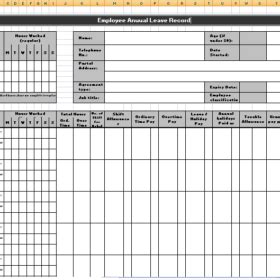 Not only does good record keeping makes sure you pay workers correctly, it also provides useful information. Employee Annual Leave Record Sheet Templates | 7+ Free ...