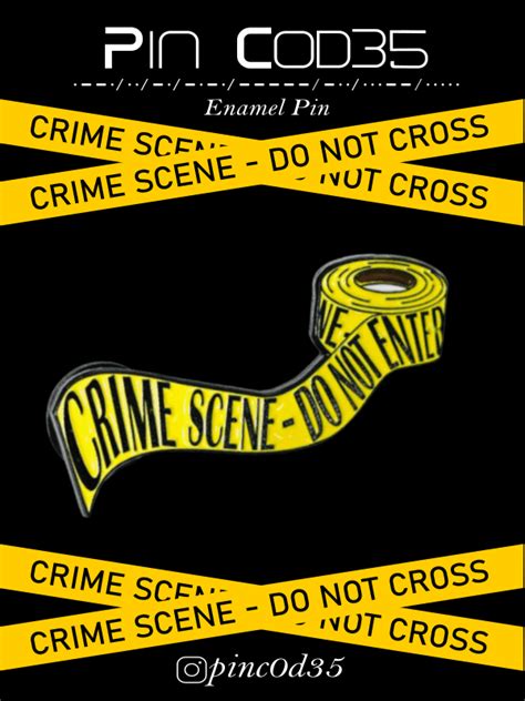 Enamel Pin Crime Scene Tape Escape Rooms By Elude