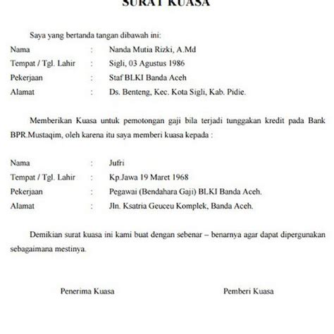 Misalnya, cakra mendapatkan upah sebesar. Contoh Surat Kuasa Pemotongan Gaji Untuk Bpjs - Kumpulan Contoh Surat dan Soal Terlengkap