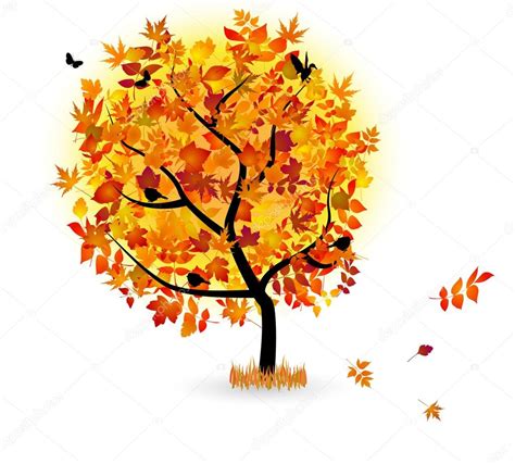 Beautiful Autumn Tree — Stock Vector © Vectorguru 13866929