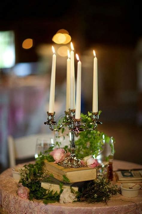 Vincidern pillar candle holders centerpieces for table, black retro metal candle holder candlesticks decor for home, christmas, holiday centerpieces (6.3 inches tall, 2 pcs) 4.5 out of 5 stars. Top 20 Vintage Wedding Centerpieces with candlesticks ...