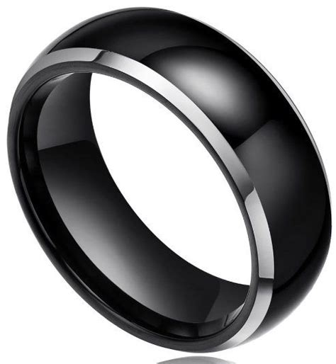 Comfort fit finish on the inside of the ring for more comfortable wear. Amazon.com: Men's Two Tone Polished Dome Tungsten Carbide ...