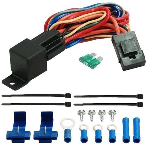 Dual Electric Fan Automotive Engine Cooling Thermostat Switch Relay In