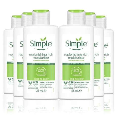 Simple Kind To Skin Replenishing Rich Moisturiser 125ml 6 Pieces