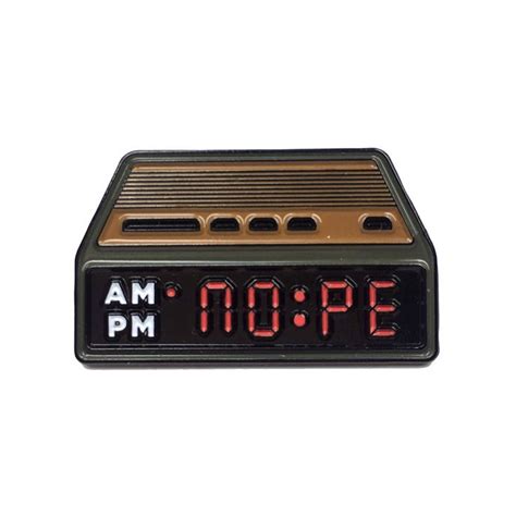Nope Alarm Enamel Pin Cute Clock Heady Festival Lapel Hat Etsy Enamel Pins Pin And Patches