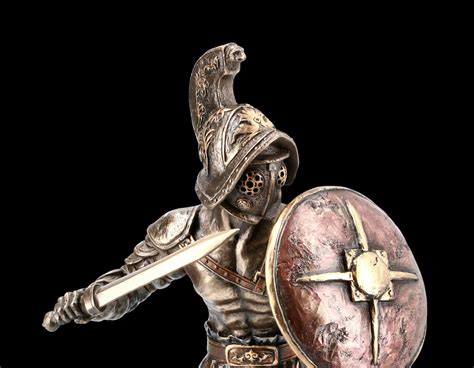 Veronese Gladiator Figurine Murmillo In Fight With Sword