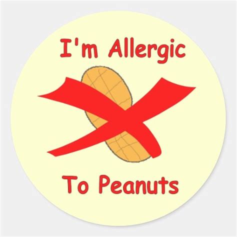 Nut Allergy Stickers Nut Allergy Sticker Designs