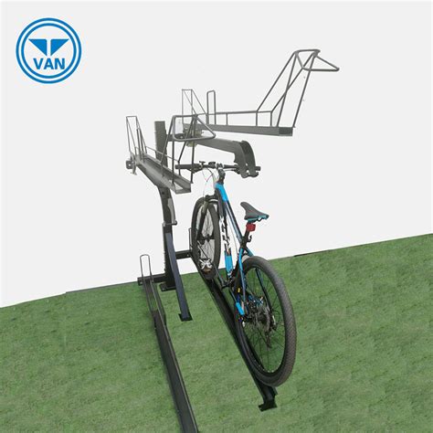 China Manufacturer Steel Compact Double Decker Bike Storage Stand Racks