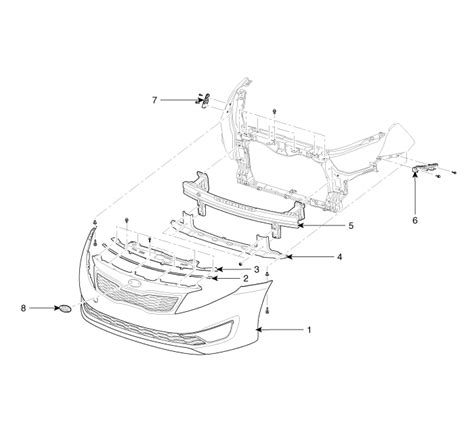 Kia Optima: Front Bumper Components and Components Location - Bumper