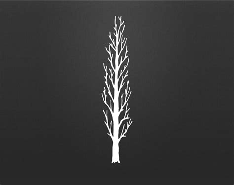 Tree Silhouette Svg File Cottonwood Tree Vector Clipart Commercial