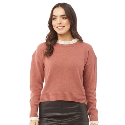 Buy Brave Soul Womens Sweetie Crew Neck Jumper Antique Rose