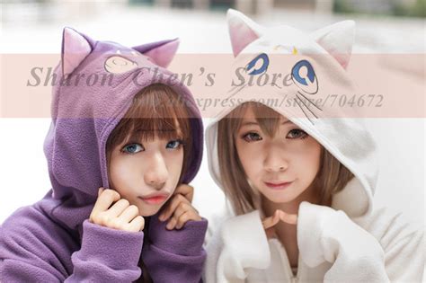 anime sailor moon hoodie cosplay daily outwear cartoon casual luna cat ears hooded coat women