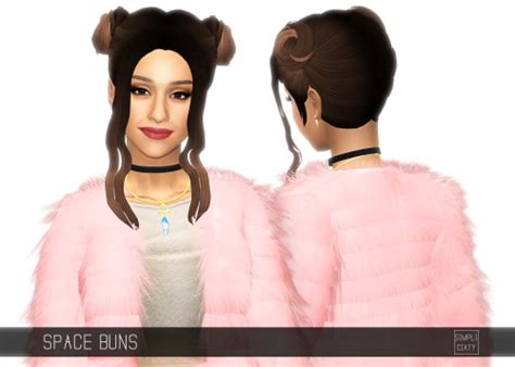 Simpliciaty Space Buns Hair • Sims 4 Downloads